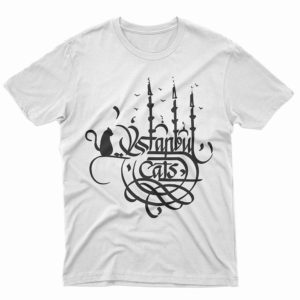 IstanbulCats T-shirt with CalligraphyBlack