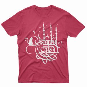 IstanbulCats T-shirt with CalligraphyWhite